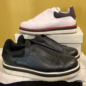 2 Pairs! ZAC Zac Posen Yenifer Slip-on Sneaker in Black and White. Size 8M